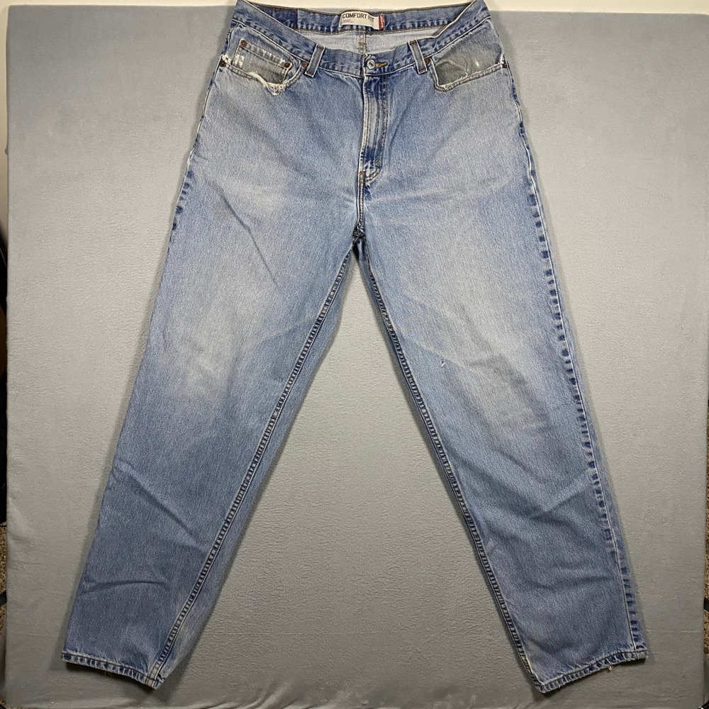 Y2K Levi's 560 Comfort Fit Jeans Mens 36x36 Light Wash Relaxed Tapered Denim